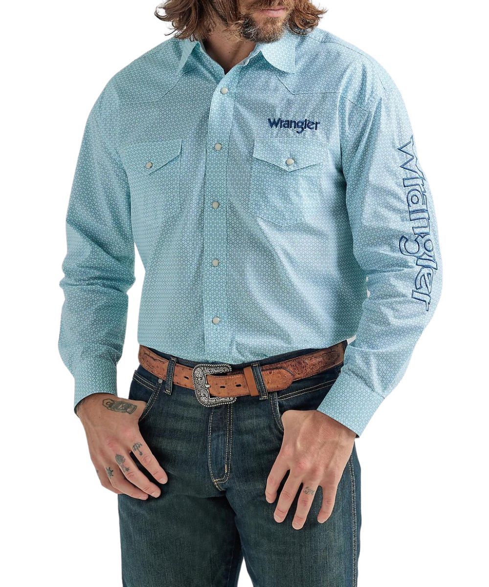 Wrangler - Men&#39;s Logo Long Sleeve Shirt - 112324643 