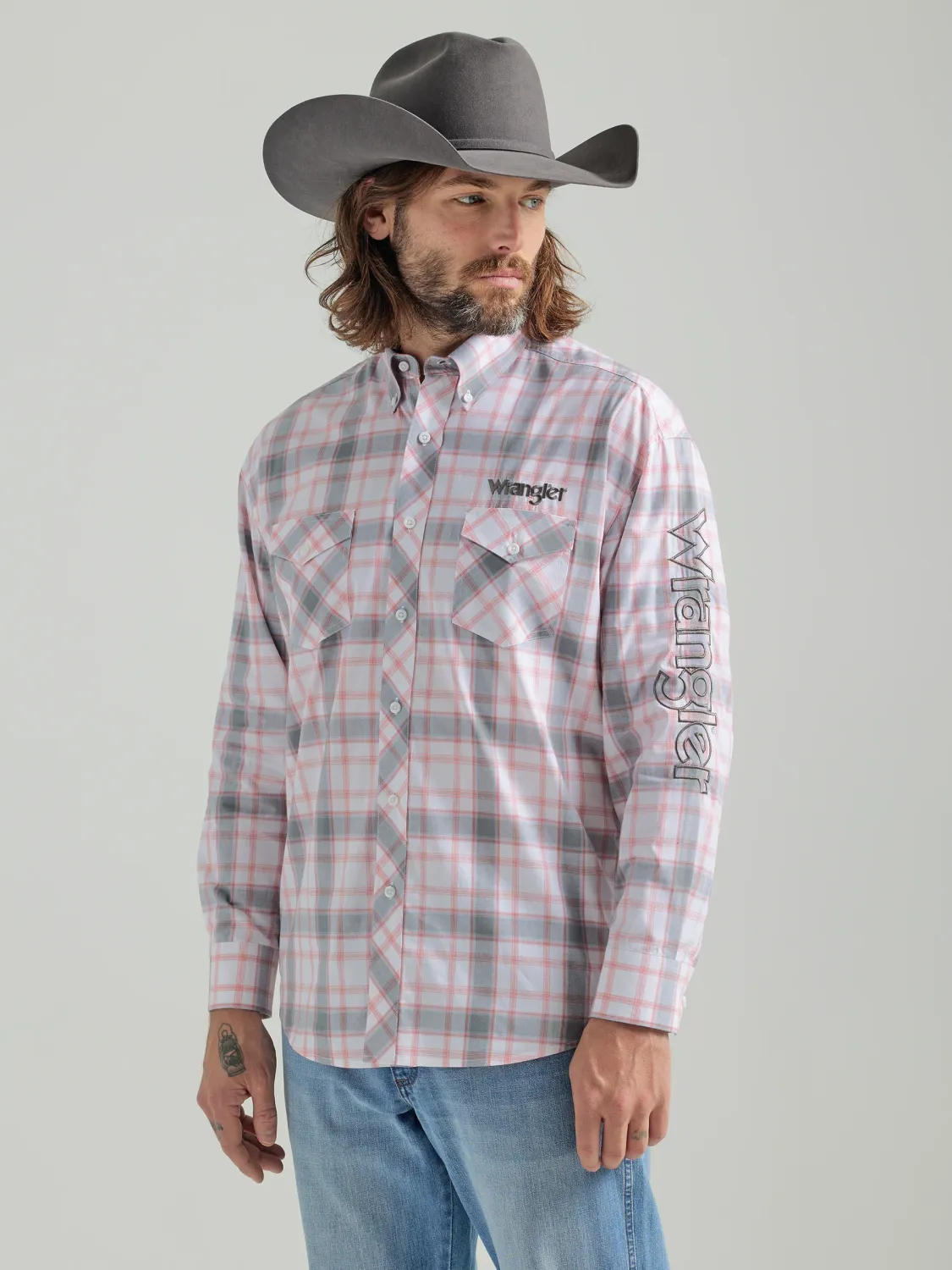 Wrangler - Men&#39;s Logo Long Sleeve Shirt - 112324695 