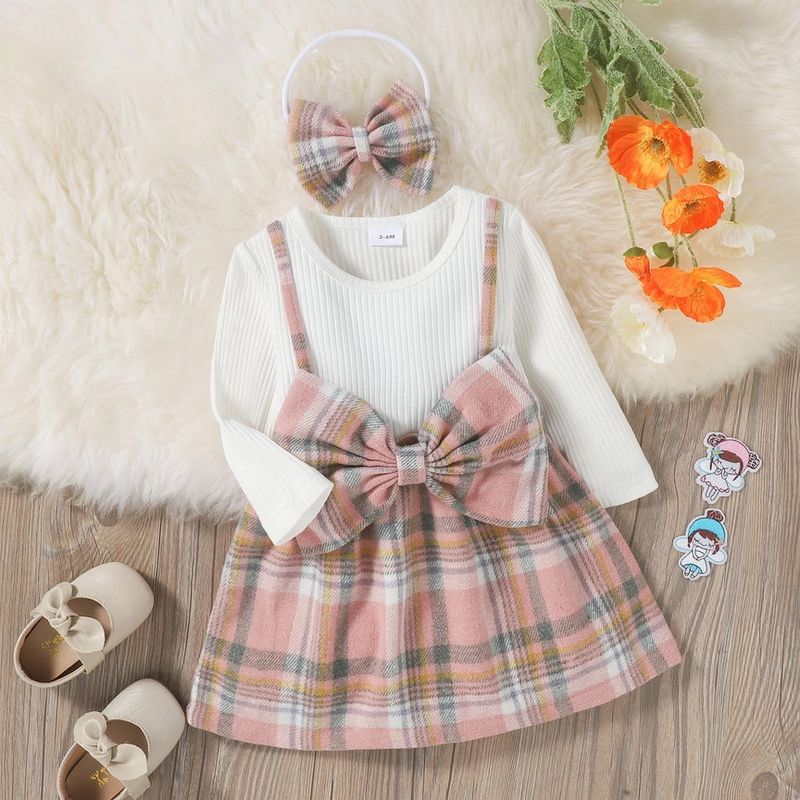 Baby 2pcs Headband &amp; Stripe Jumpsuit Set - 17349891