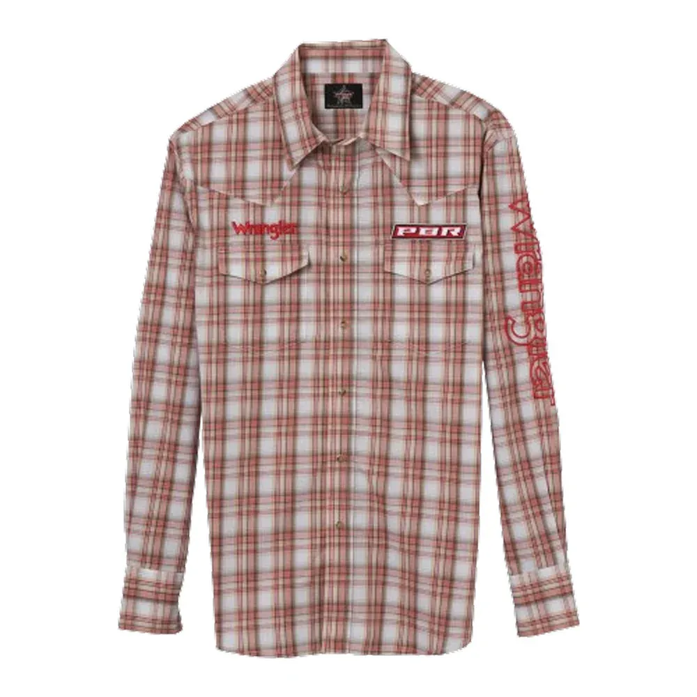 Wrangler® Men&#39;s PBR Logo Long Sleeve Shirt - 112344434