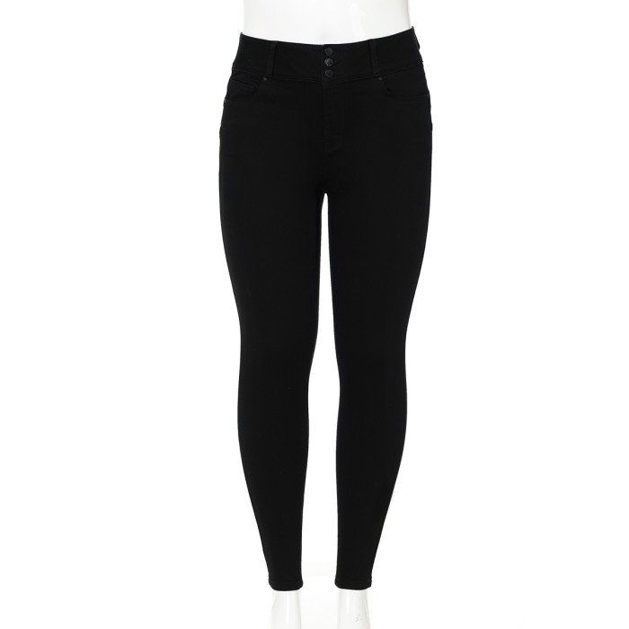 Wax Jeans - Denim Jeans Plus Size Womens 90400XL, Color: Black, Size: 14