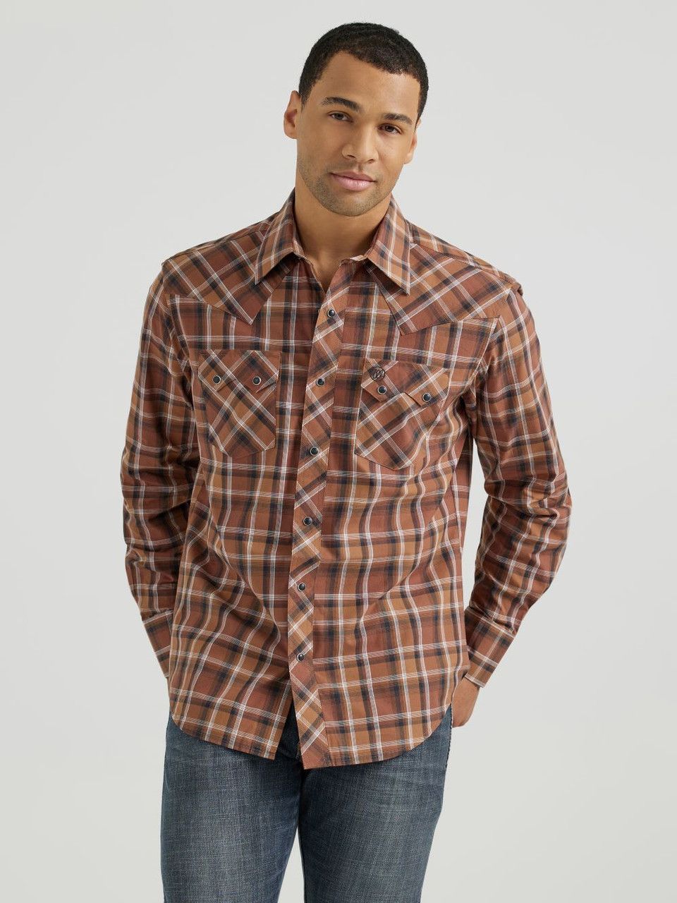Wrangler - Men&#39;s Retro® Long Sleeve Modern Fit Western Snap Shirt - 112355373