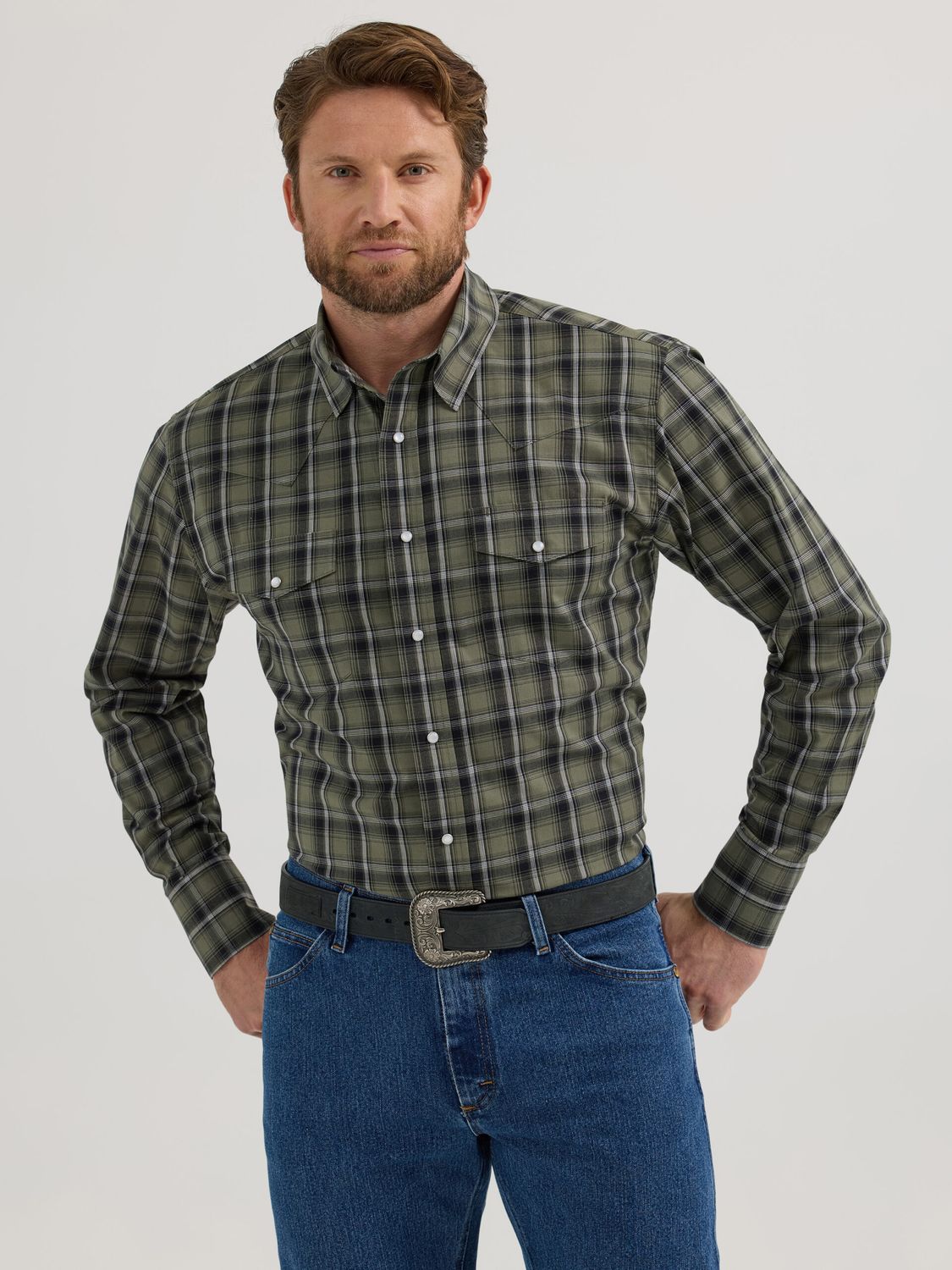 Wrangler Mens Wrinkle Resist Western Shirt - 112355360