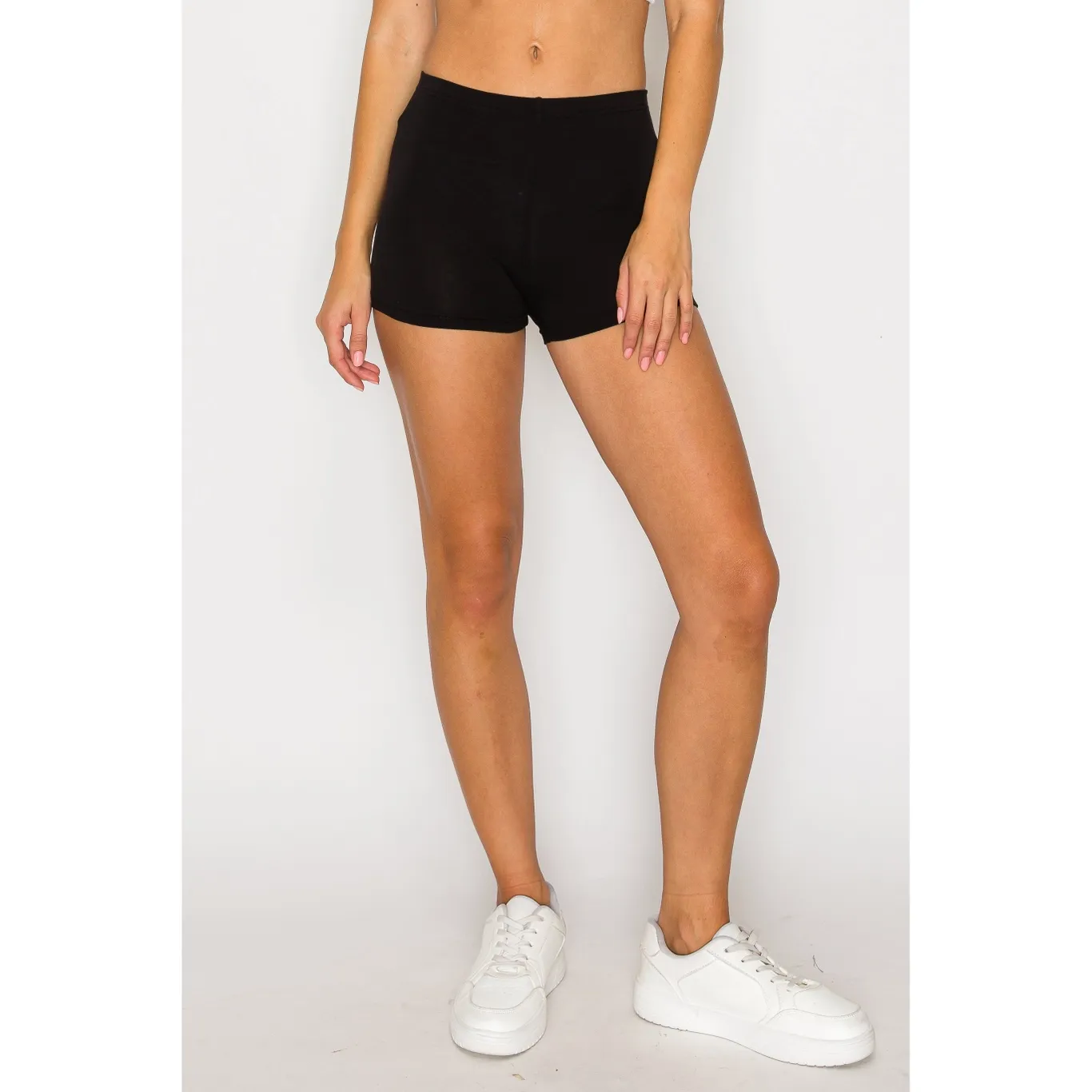 WOMEN HIGH WAIST MINI BIKER SHORT STYLE CSP629R