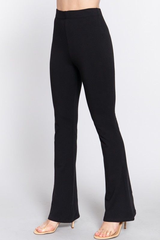 ACTIVE USA FLARE YOGA PANTS P13392, Color: BLACK, Size: S