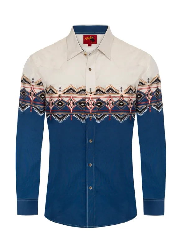 RODEO MENS WESTERN PEARL SNAP PRINT SHIRT PS100L