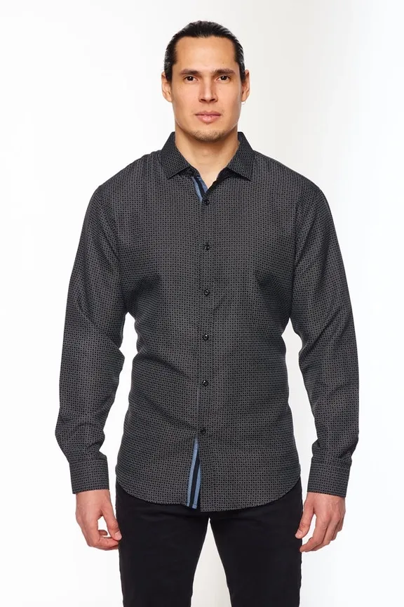 CALVETTI MENS LONG SLEEVE PRINTED HLS2004L