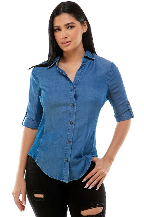 Cisono - Womens Long Sleeve Dress Shirts - TP308