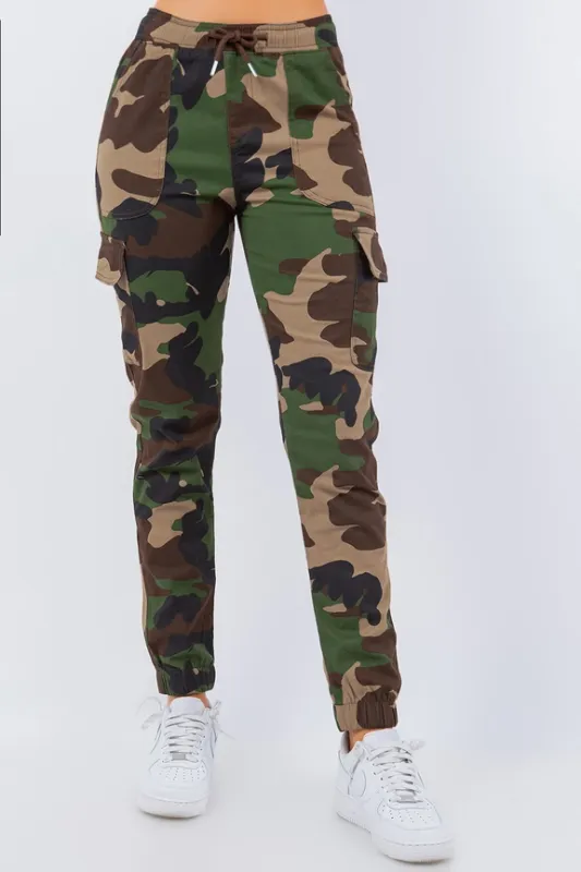 Cisono - Womens Stretch Twill Cargo Jogger Pants CV5032