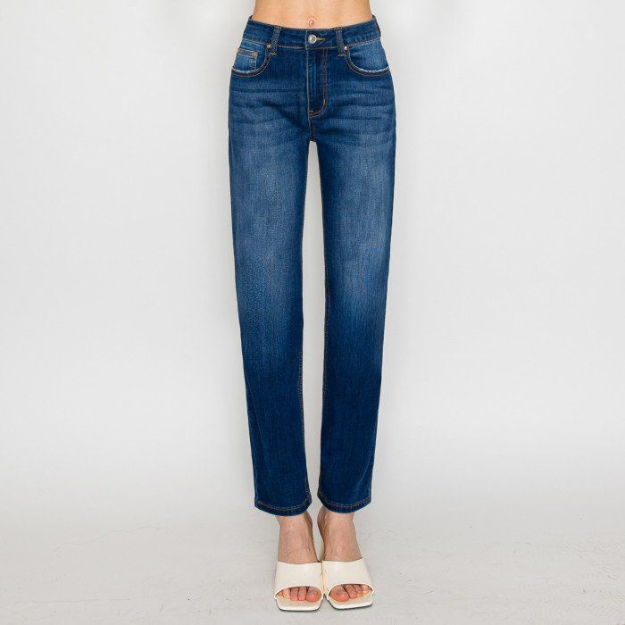 WAX JEANS BASIC TRAIGHT JEANS  STYLE 90365, Size: 0, Color: DARK