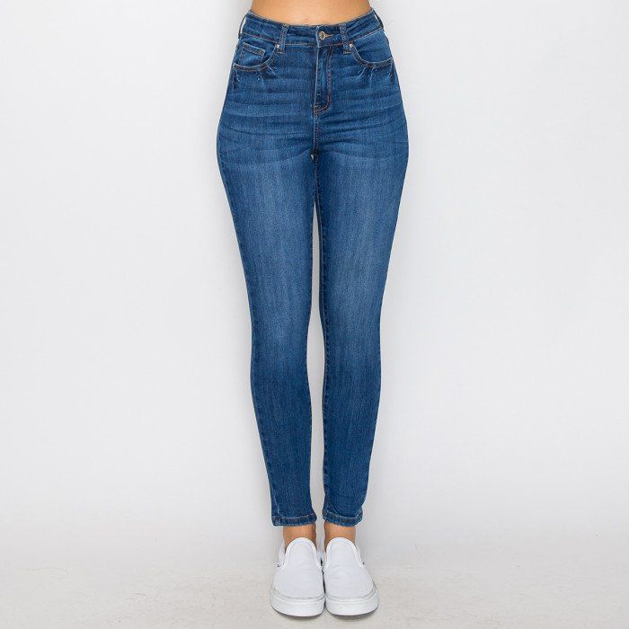 Wax Jean - Women Rayon Stretch for Days Basic Jean - 90327, Size: L, Color: MEDIUM WASH