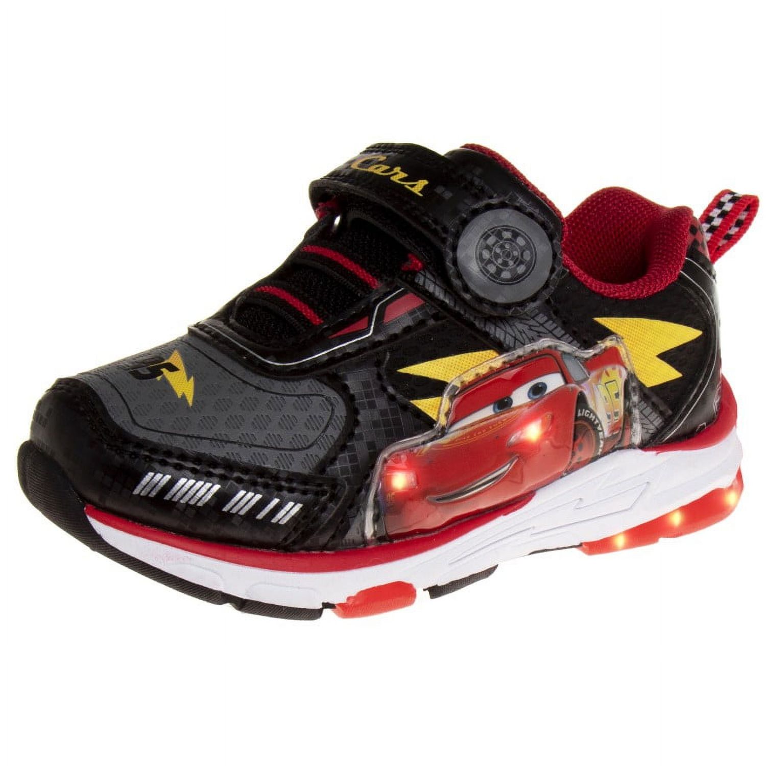 Disney Pixar Cars Lightning McQueen Hook &amp; Loop Light-up Sneakers - CH91733A