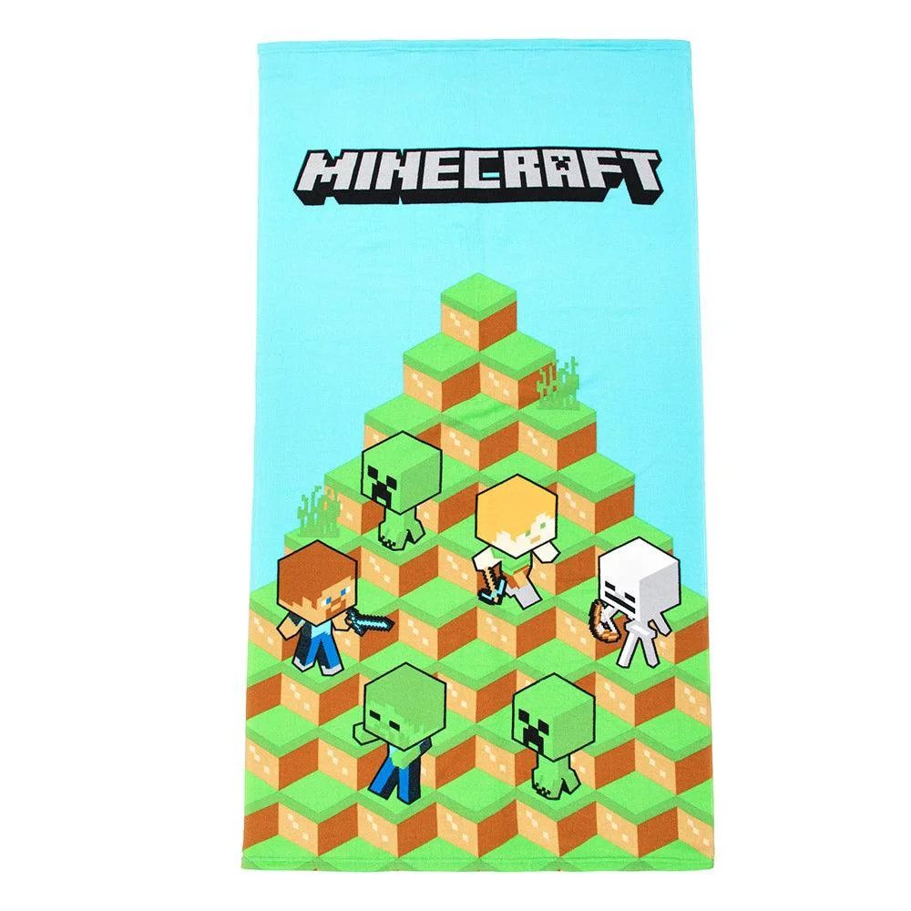 Minecraft Blocks 27&quot;x54&quot;  Beach Towel