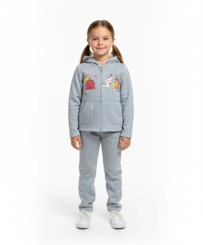 UNIK GIRLS  FARM LIFE TRACK SUIT GW2425  2T-4T