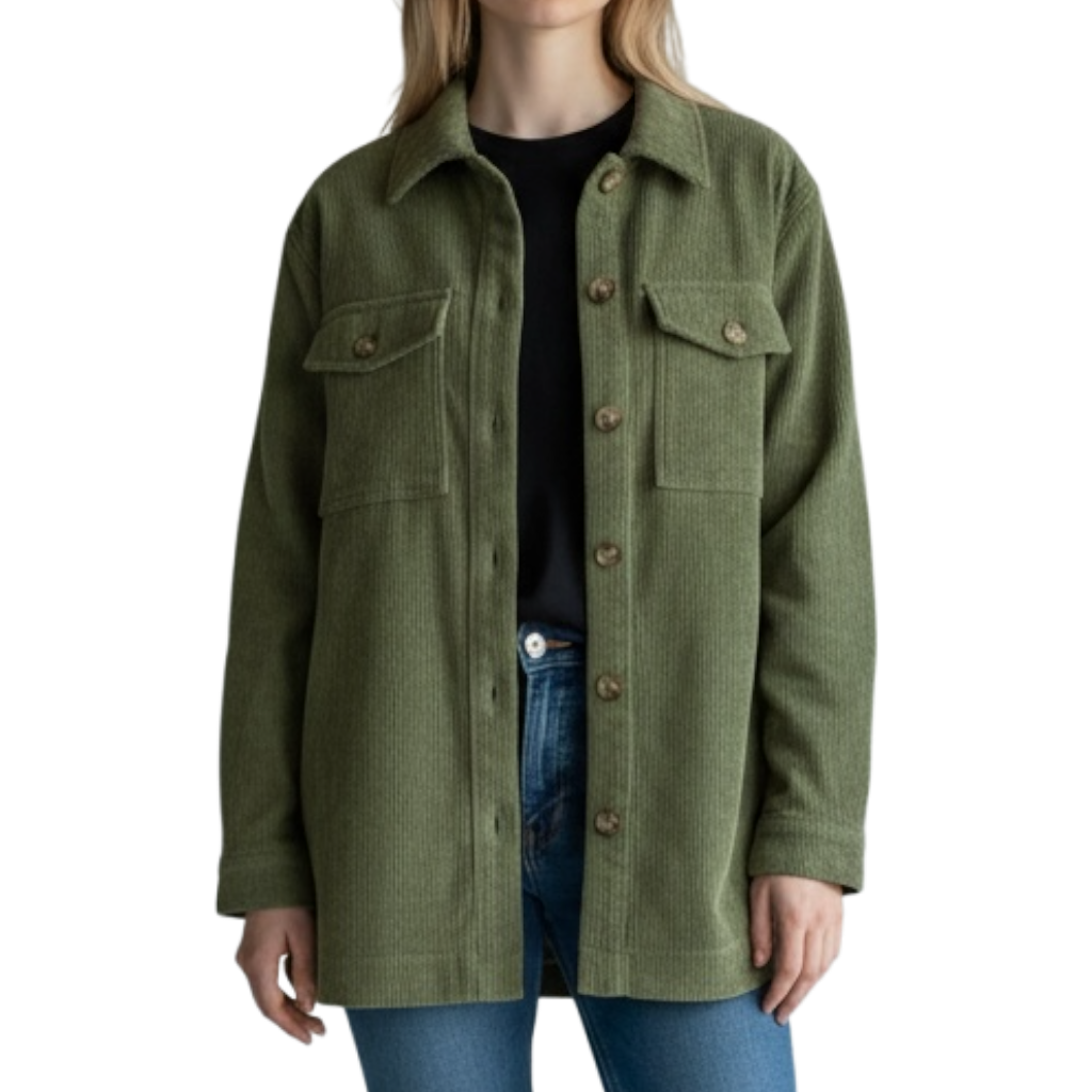 Hunter &amp; Brown - Ladies Corduroy Shacket - HBC195