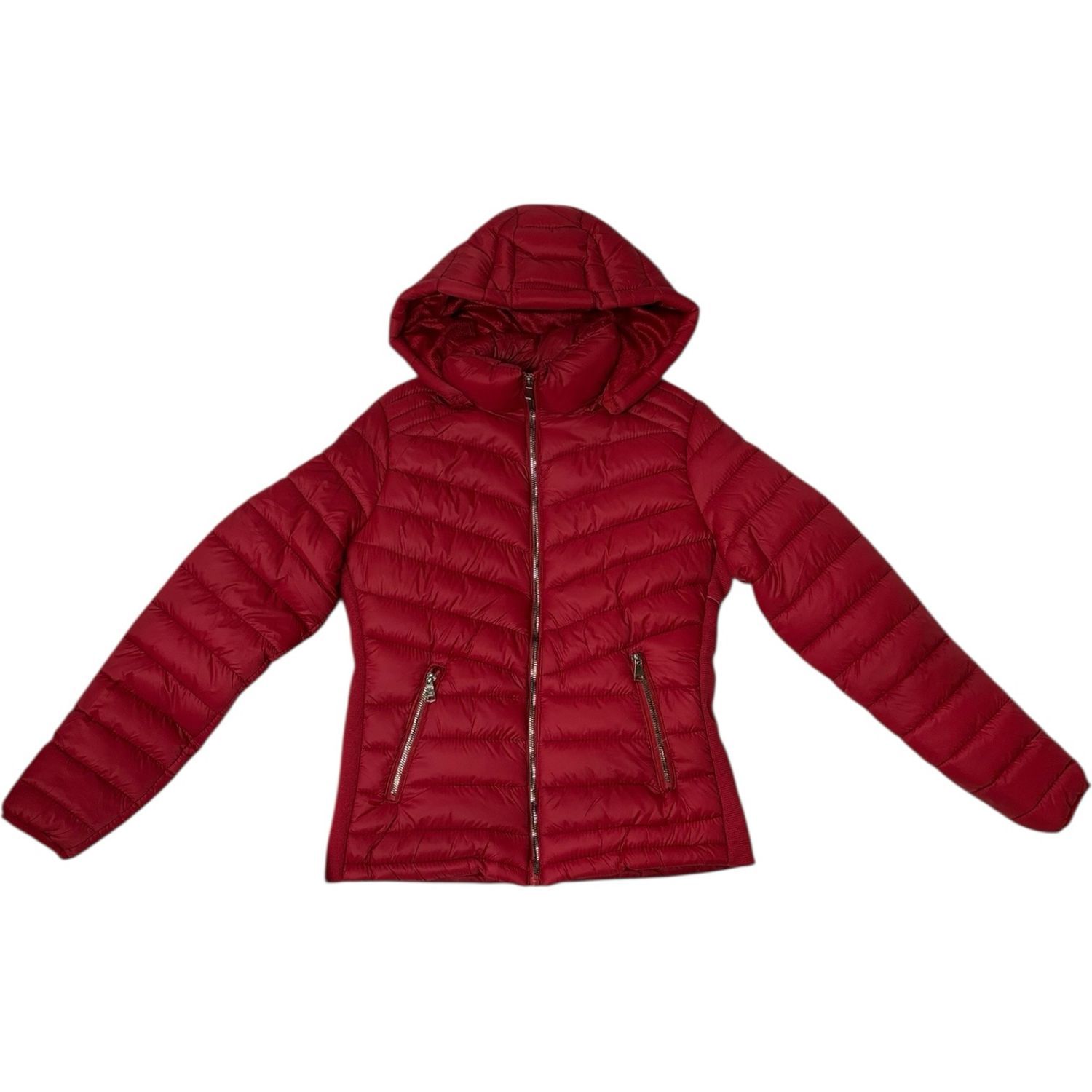 Special One - Ladies Puffer Jacket w/ Removable Hood - SOP5941, Color: RED, Size: S