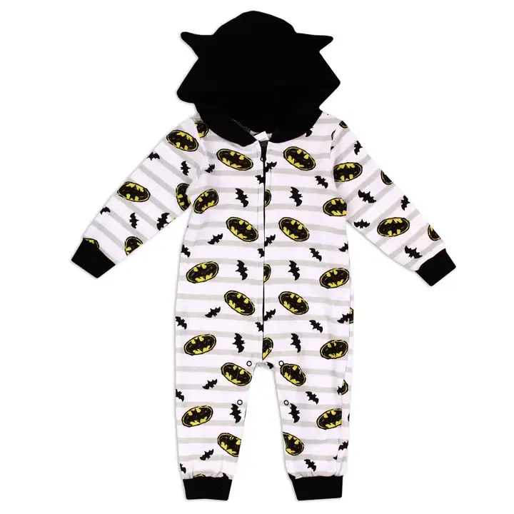Batman Boys Newborn Hooded Fleece Romper - WBB828RP