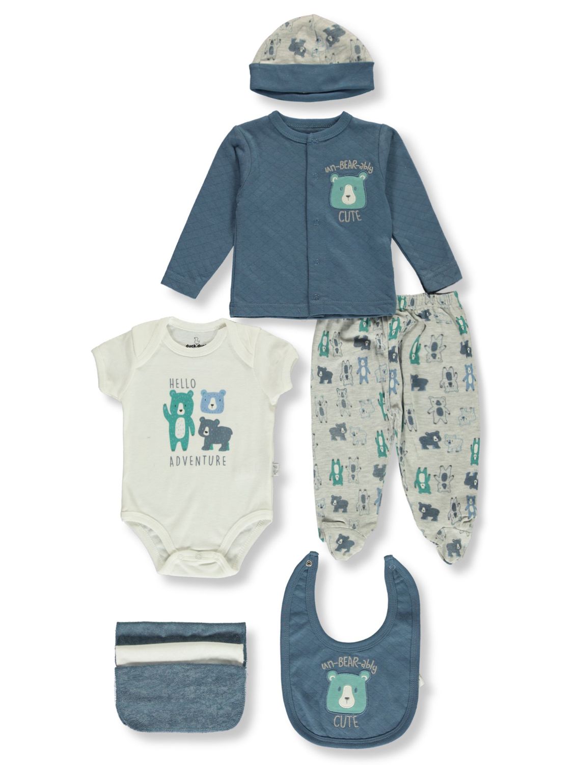 Duck Duck Goose - Baby Boys&#39; 9-Piece Layette Set - D09075