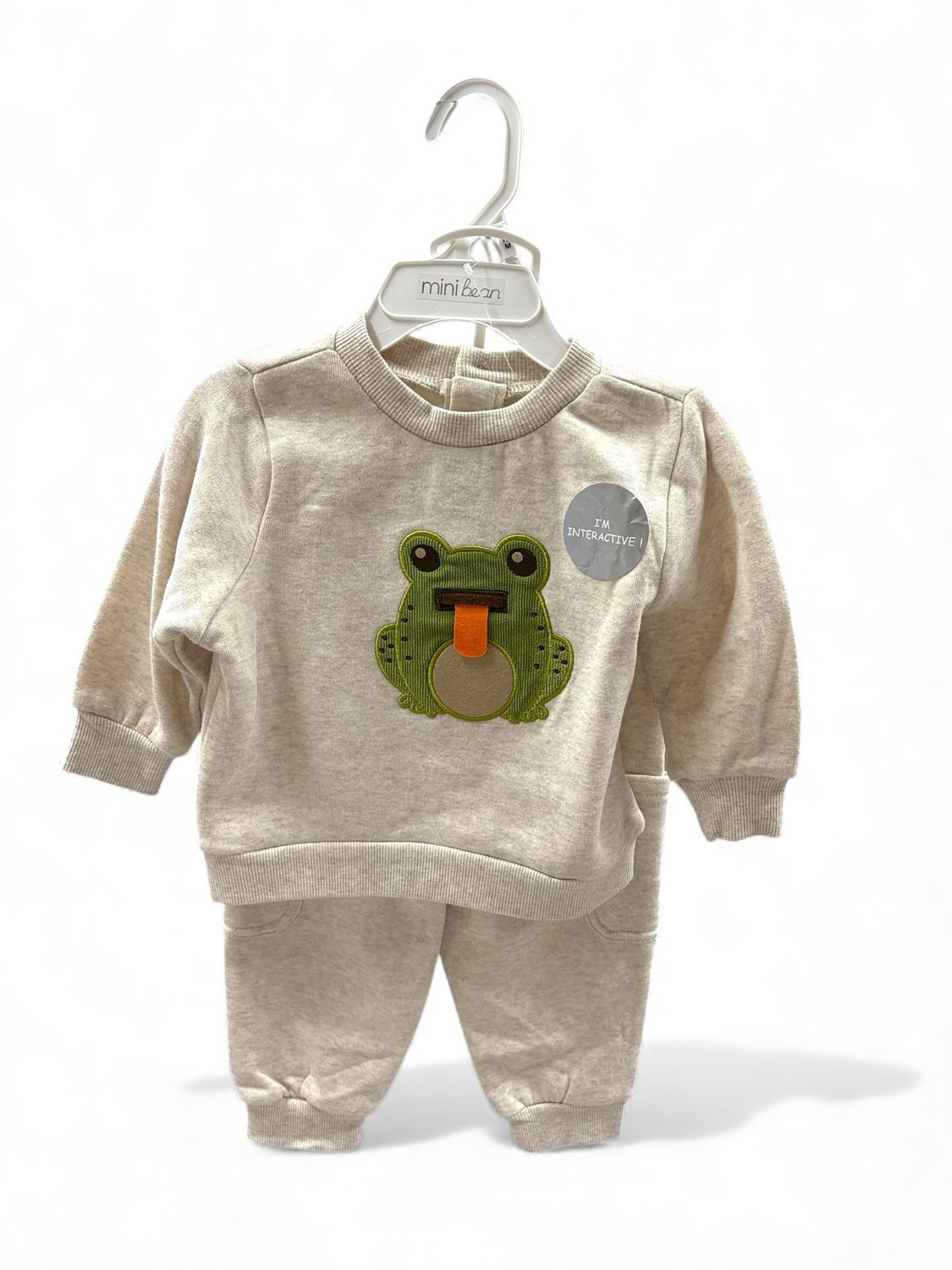 Mini Bean - Toddler Boys Frog Patch Sweater and Cargo Pants Set - RCMG400
