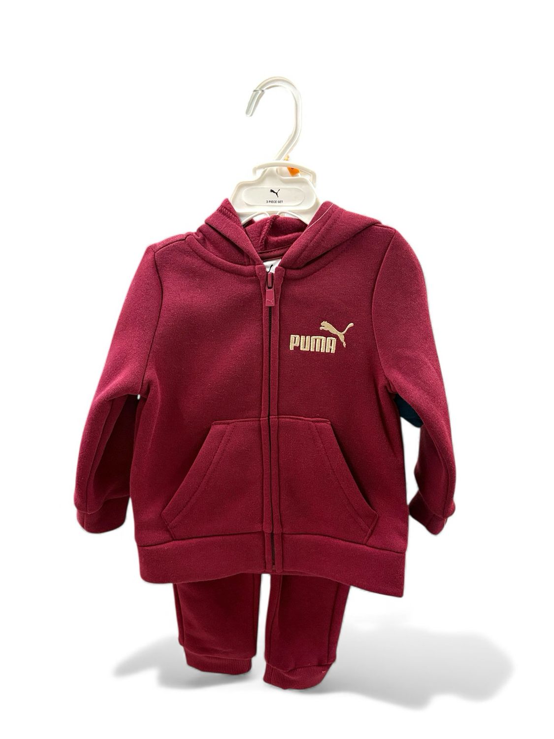 Puma - Boys Poly Fleece Zip Up Hoodie, Shirt and Pants Set - PFA25V23-20431