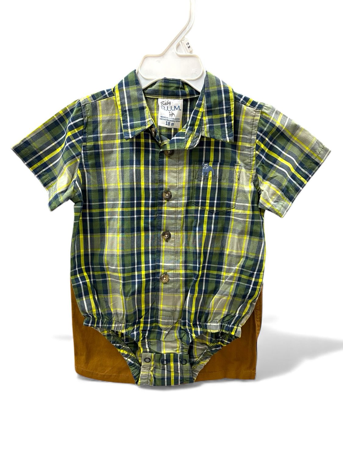 Baby Bum - Infant Boys Checkered Shirt and Shorts Set - BEF22186IHA