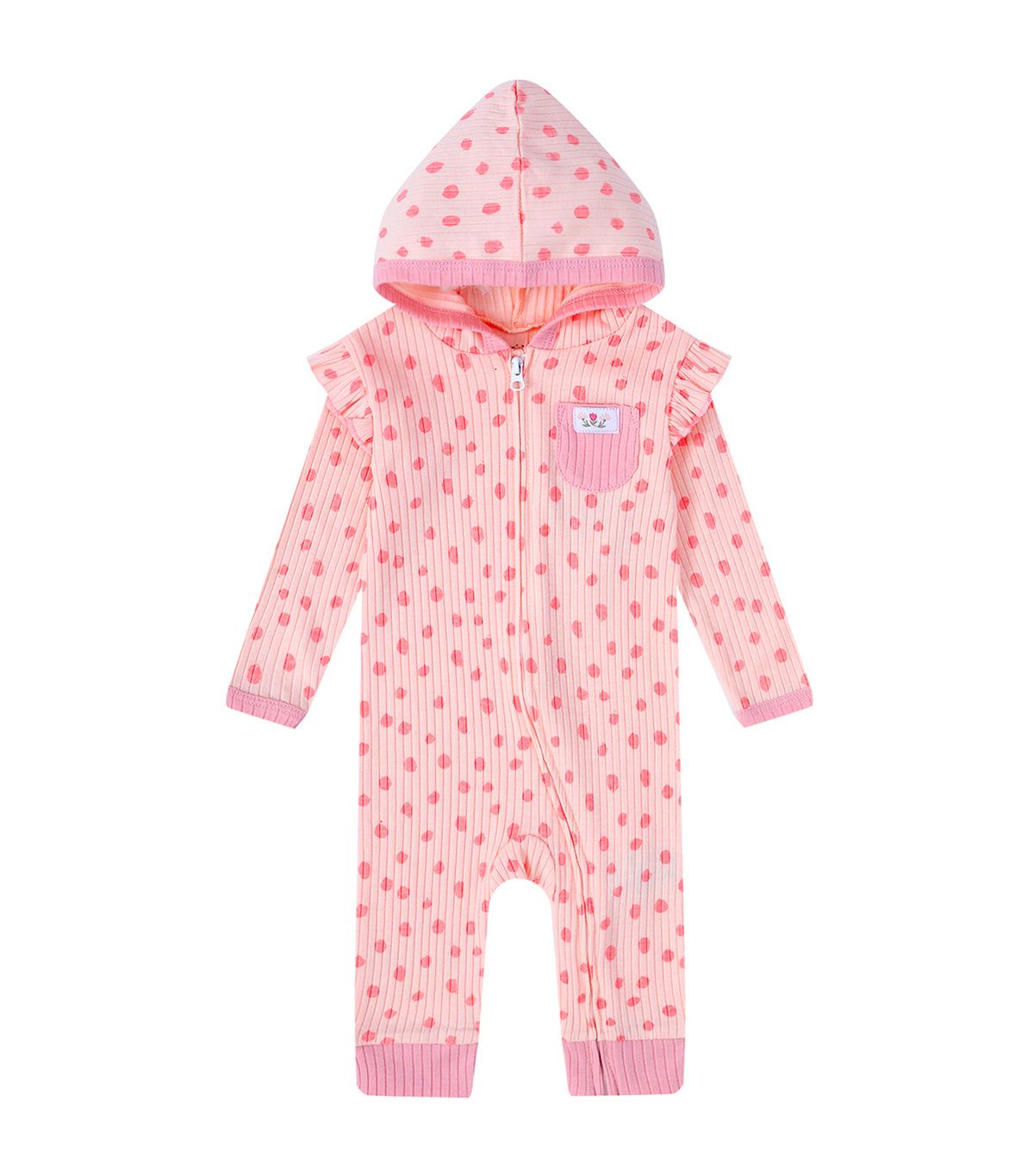 Attitude Baby - Girls Infant Hooded Coverall - AP13662