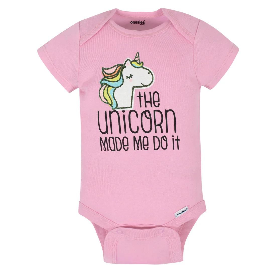 Onesies - Girls Infant Unicorn Onesie Bodysuit &amp; Leggings Set - 21391616A