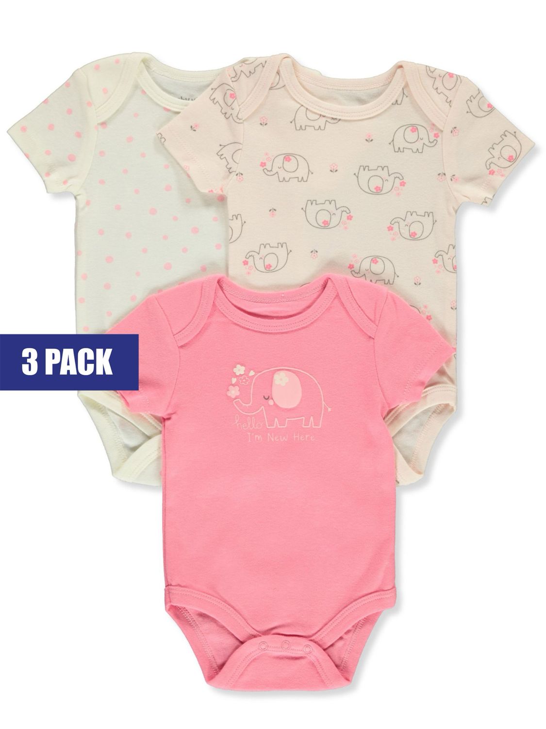 Baby Views - Girls Newborn 3 Pack Creeper Set - V173G201