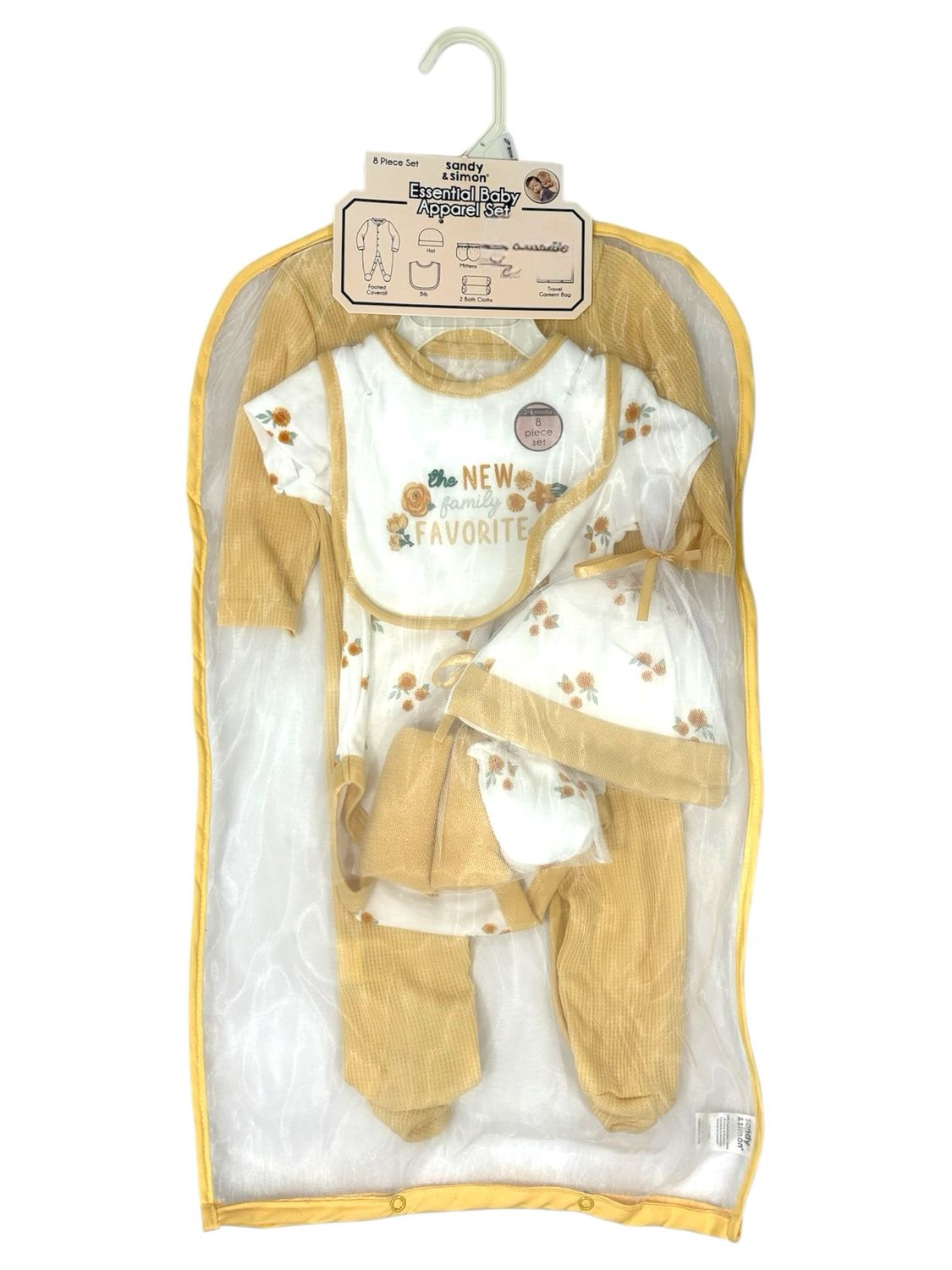 Sandy &amp; Simon - Infant Girls Essential Baby Apparel 8 Piece Set - HS12534265