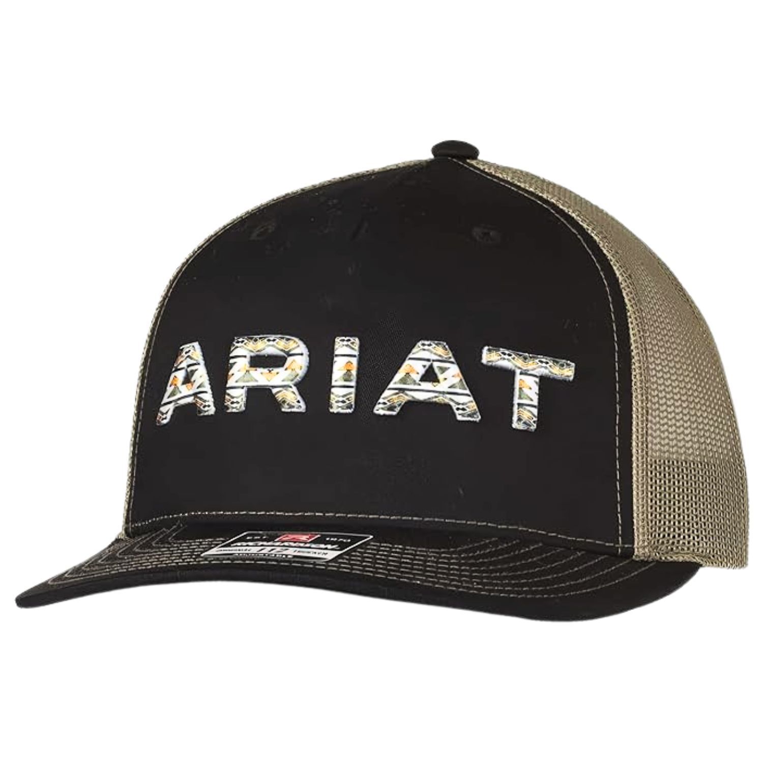 Ariat Mens Aztec Logo Adjustable Snapback Mesh Cap Hat - A300086395