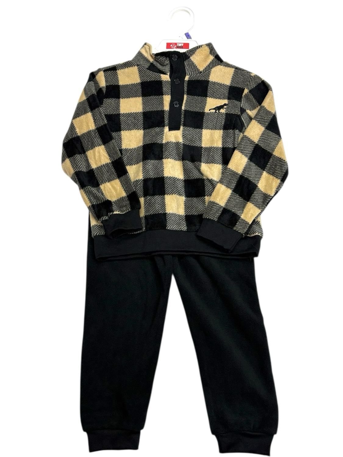Tuff Guys - Kids Boys Flannel And Pants Set -46697, Color: KHAKI, Size: 7