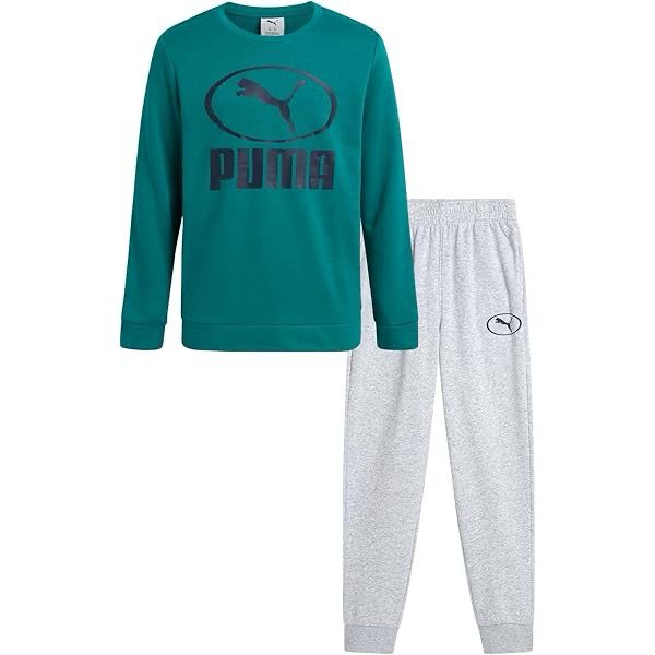 Puma - Kids Boys 2Pc Fleece Pullover Crew Neck Sweater Set - PFA25V72-19302
