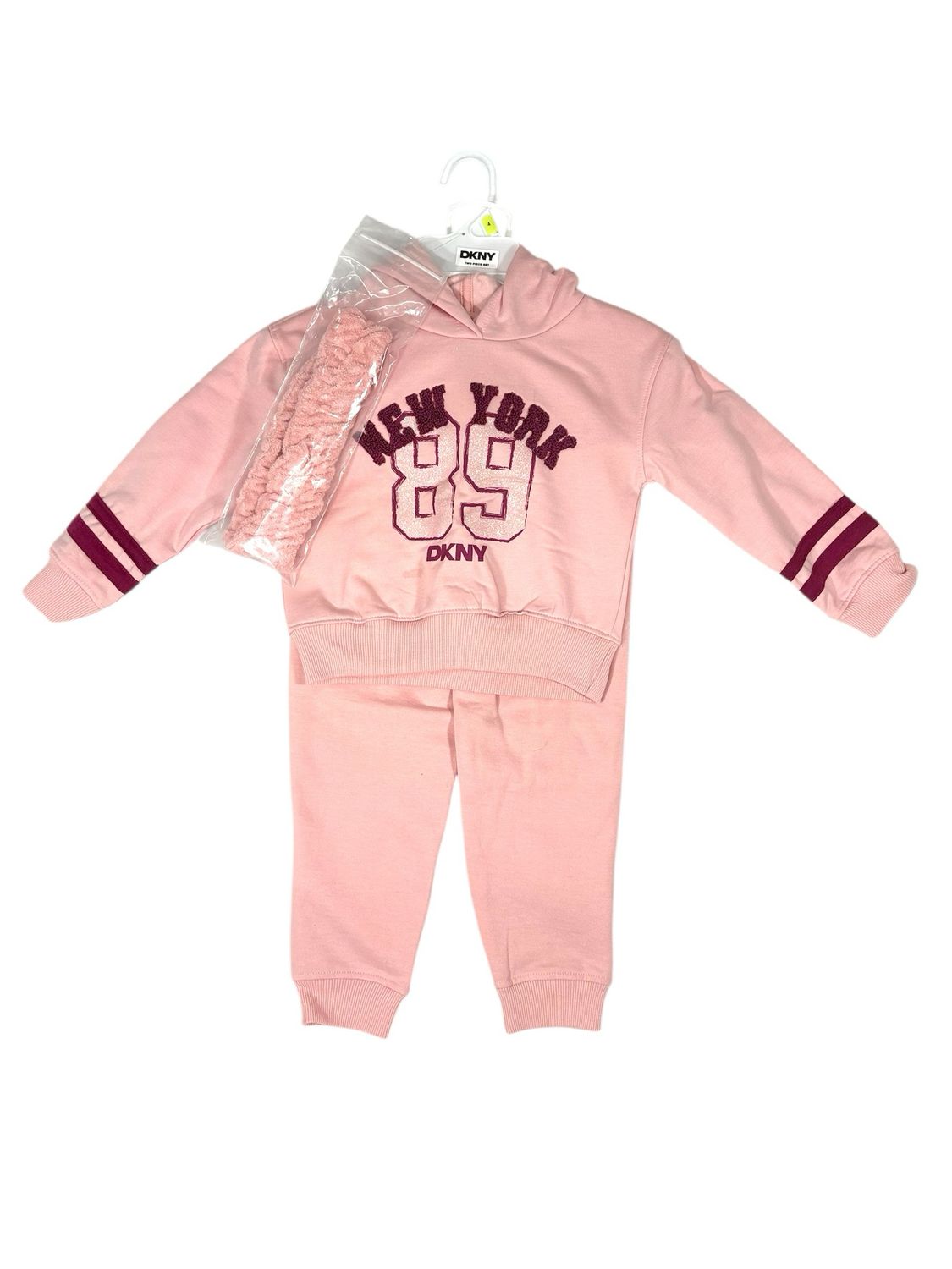 DKNY - Girls Sweat &amp; Jogger with Headband Set - B1930DG4