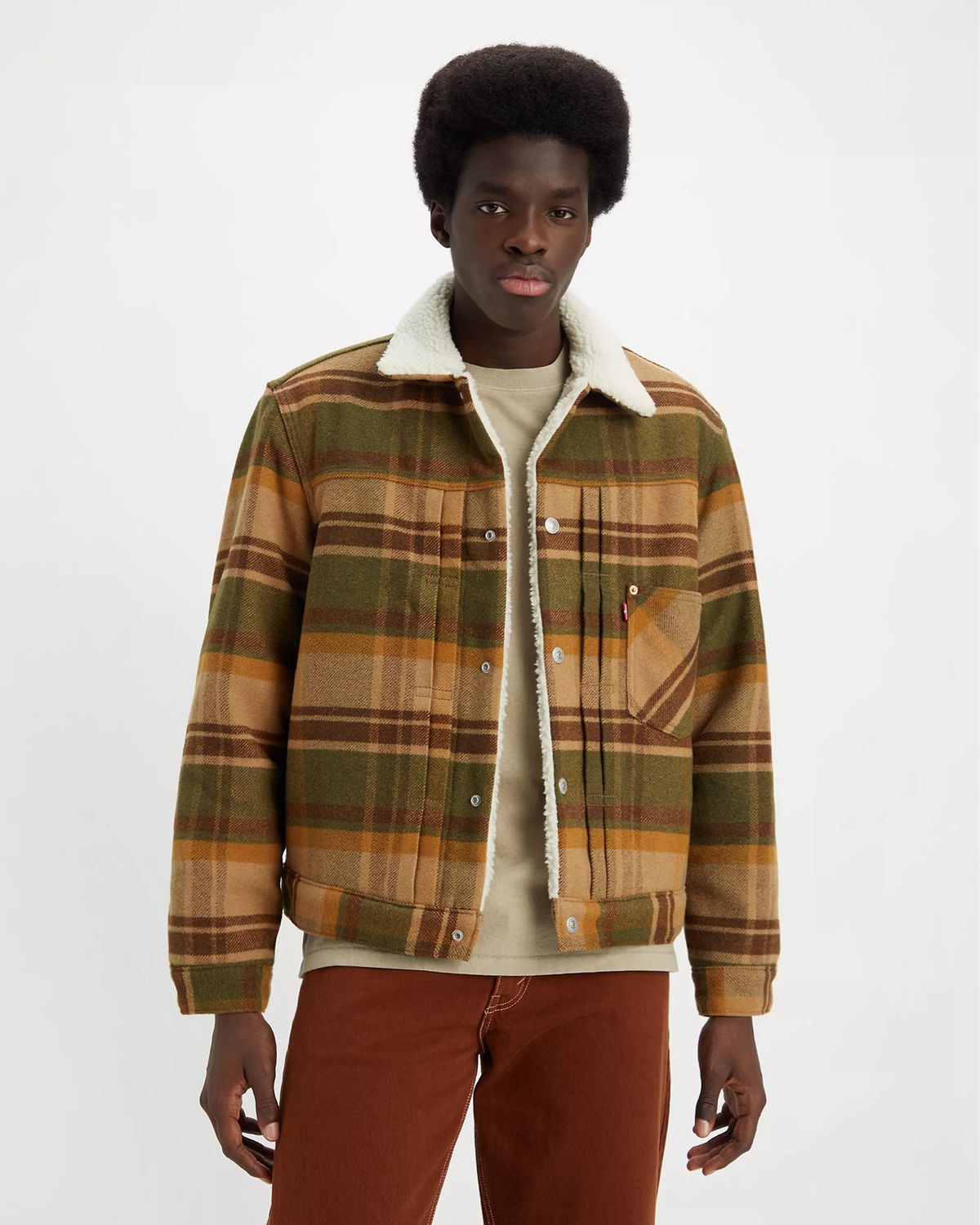 Levis - Type I Plaid Sherpa Trucker Jacket - A48820006