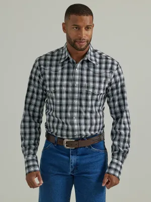 Men's Plaid Long Sleeve Western Shirt - 112330341