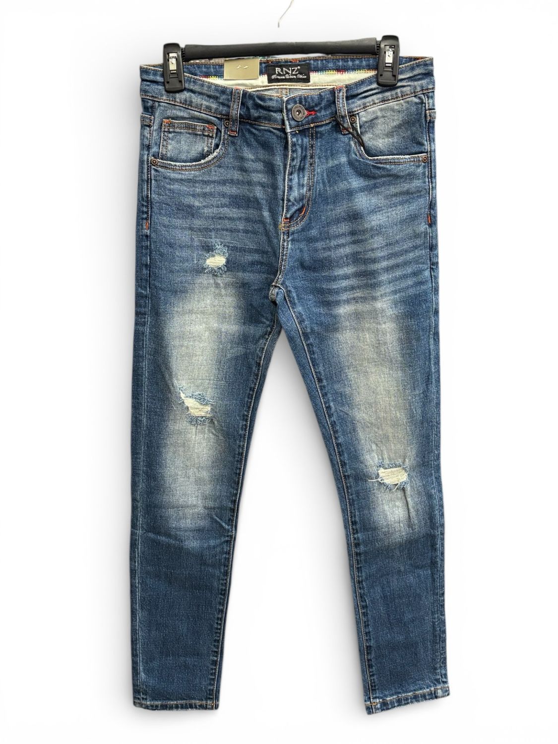 RNZ - Men's Premium Distressed Skinny Denim Jeans - R123