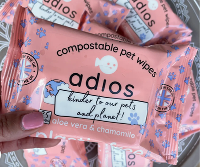 Adios Plastic Pet wipes - compostable