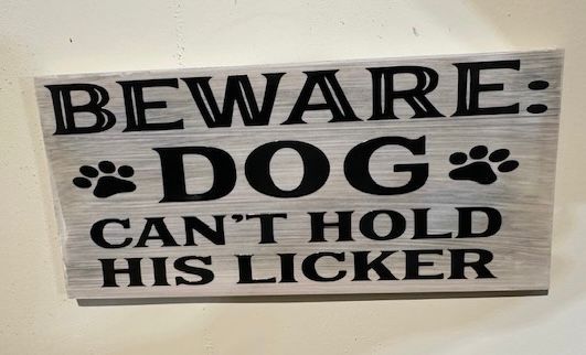 Beware of Dog Wall Sign