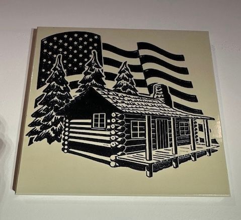 Cabin Flag Wall Art