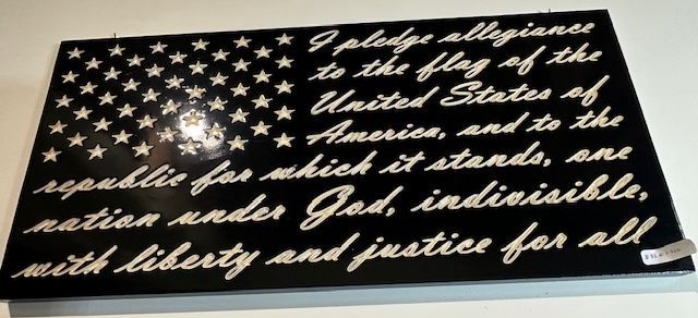 Pledge of Allegiance Flag Wall Sign