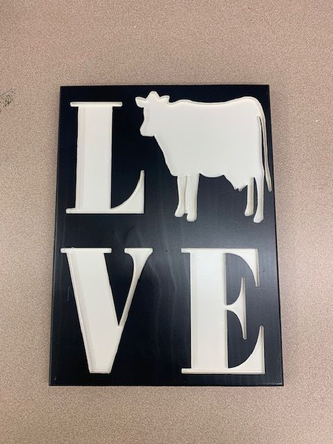 Cow Love Sign