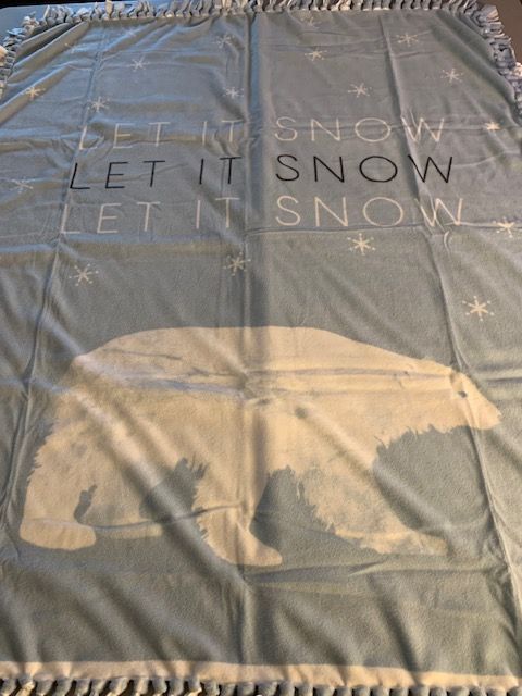 Let It Snow Polar Bear Blanket