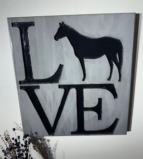 Horse Love Wall Sign Horse Love Wall Sign
