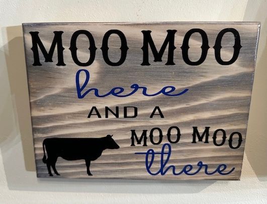 Moo Moo Wall Sign Moo Moo Wall Sign