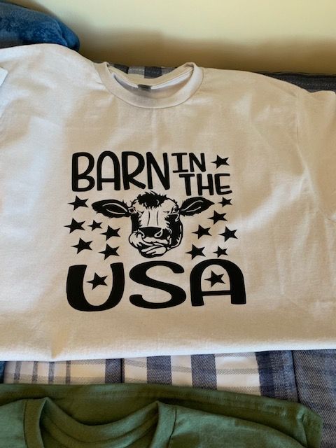 Barn In The USA Cow TShirt Barn In The USA Cow TShirt
