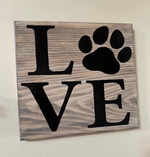 Love Paw Wall Sign Love Paw Wall Sign