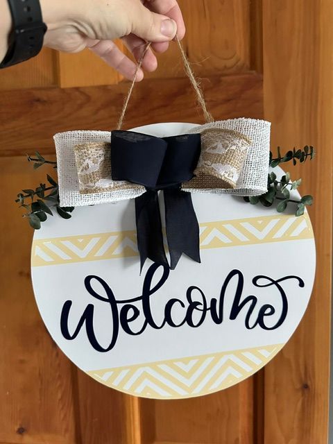 Welcome White Black and Yellow Welcome White Black and Yellow