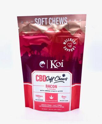 180mg | CBD Soft Chews for Dogs - Bacon