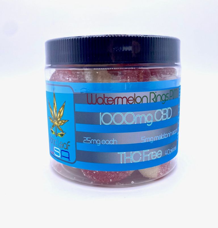 1000mg CBD PM Gummy Rings - Watermelon