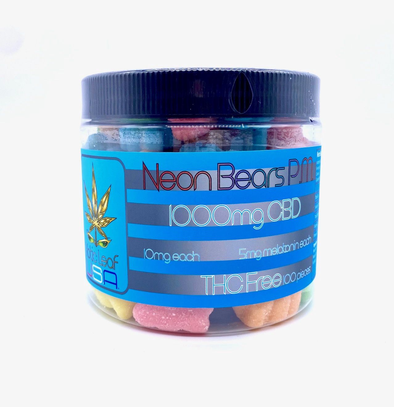 1000 mg PM  Neon Gummy Bears - 100 Ct